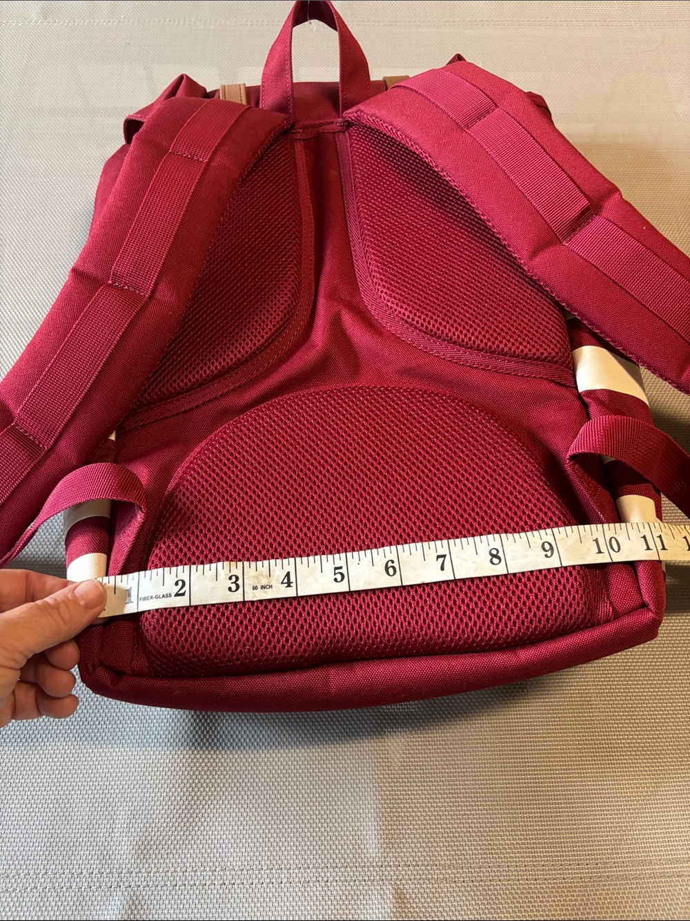Herschel Supply Company Burgundy Backpack with Cream Stripes NWOT - Picture 3 of 8